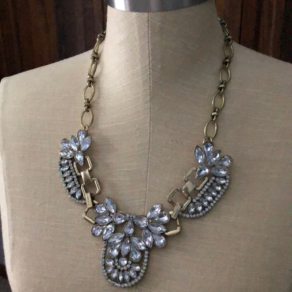 J.Crew inspired diamond stone necklace